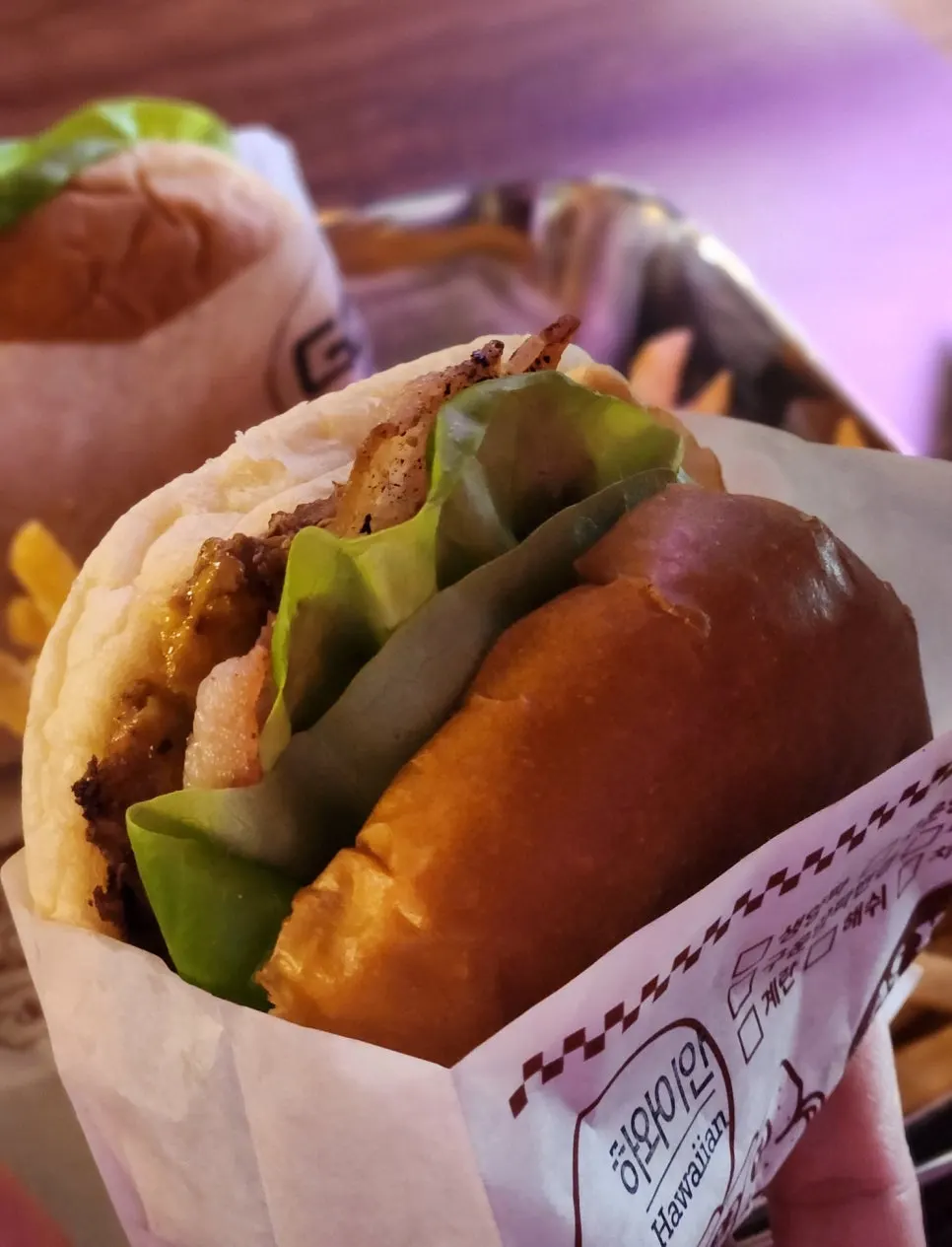 Hawaiian Burger menu item