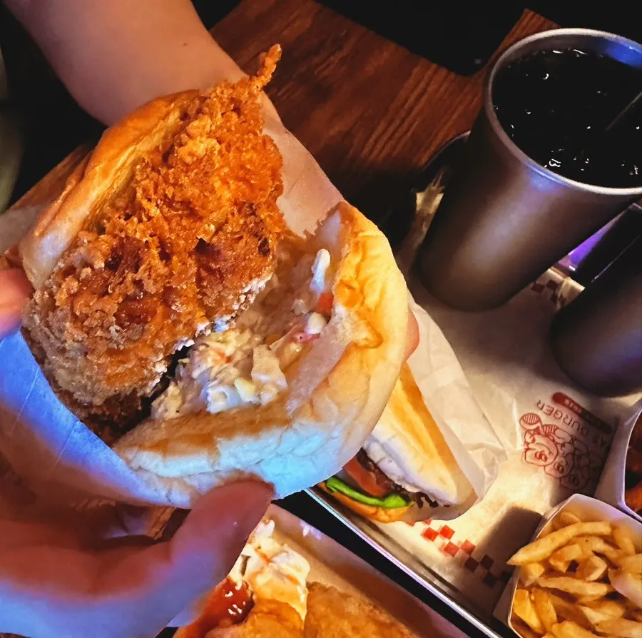 Crunchy potato chips scooped freely from the unlimited bar