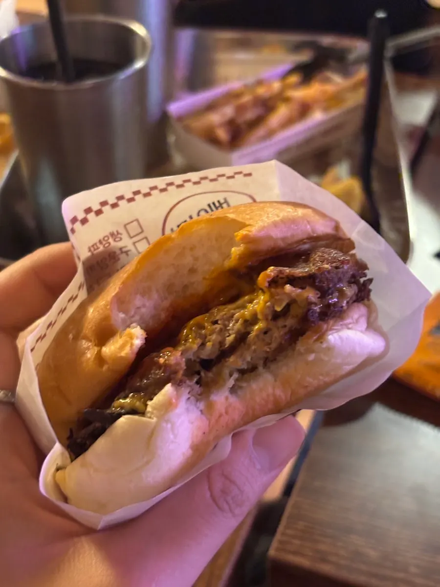 Photo introducing the Double Bacon Cheeseburger menu