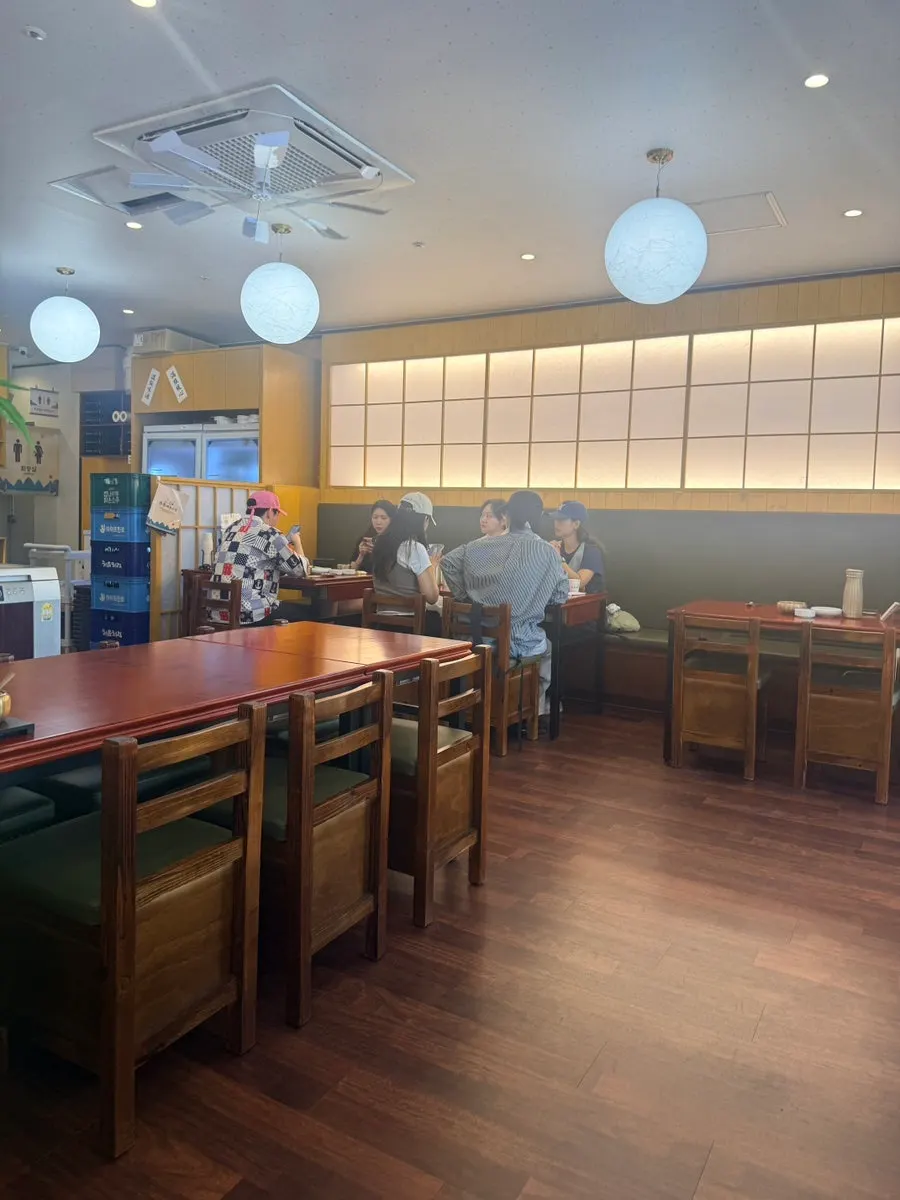 Restaurant interior with tables