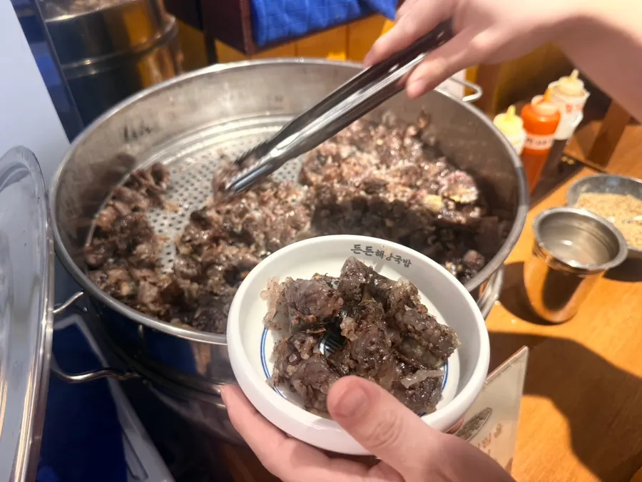 Gukbap with meat and assorted cuts