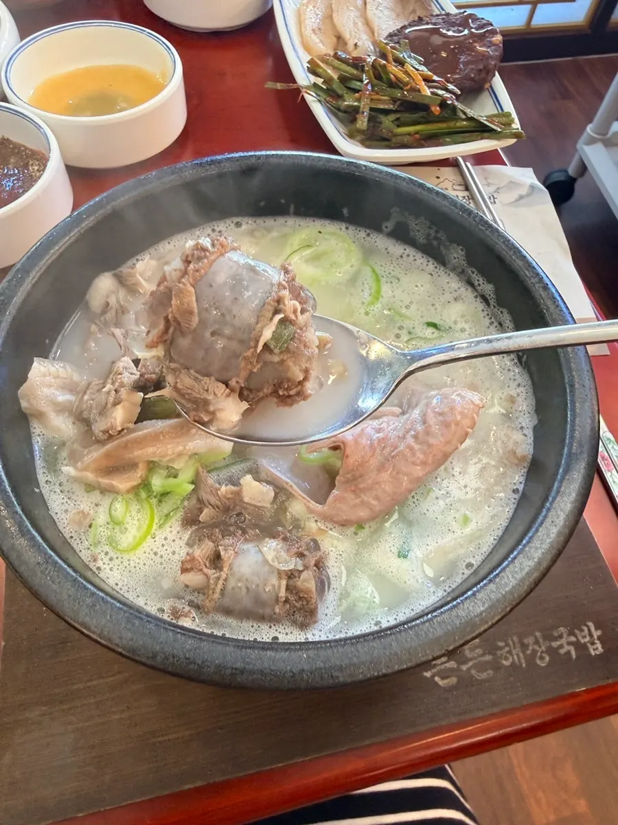 A meal of gukbap and sundae