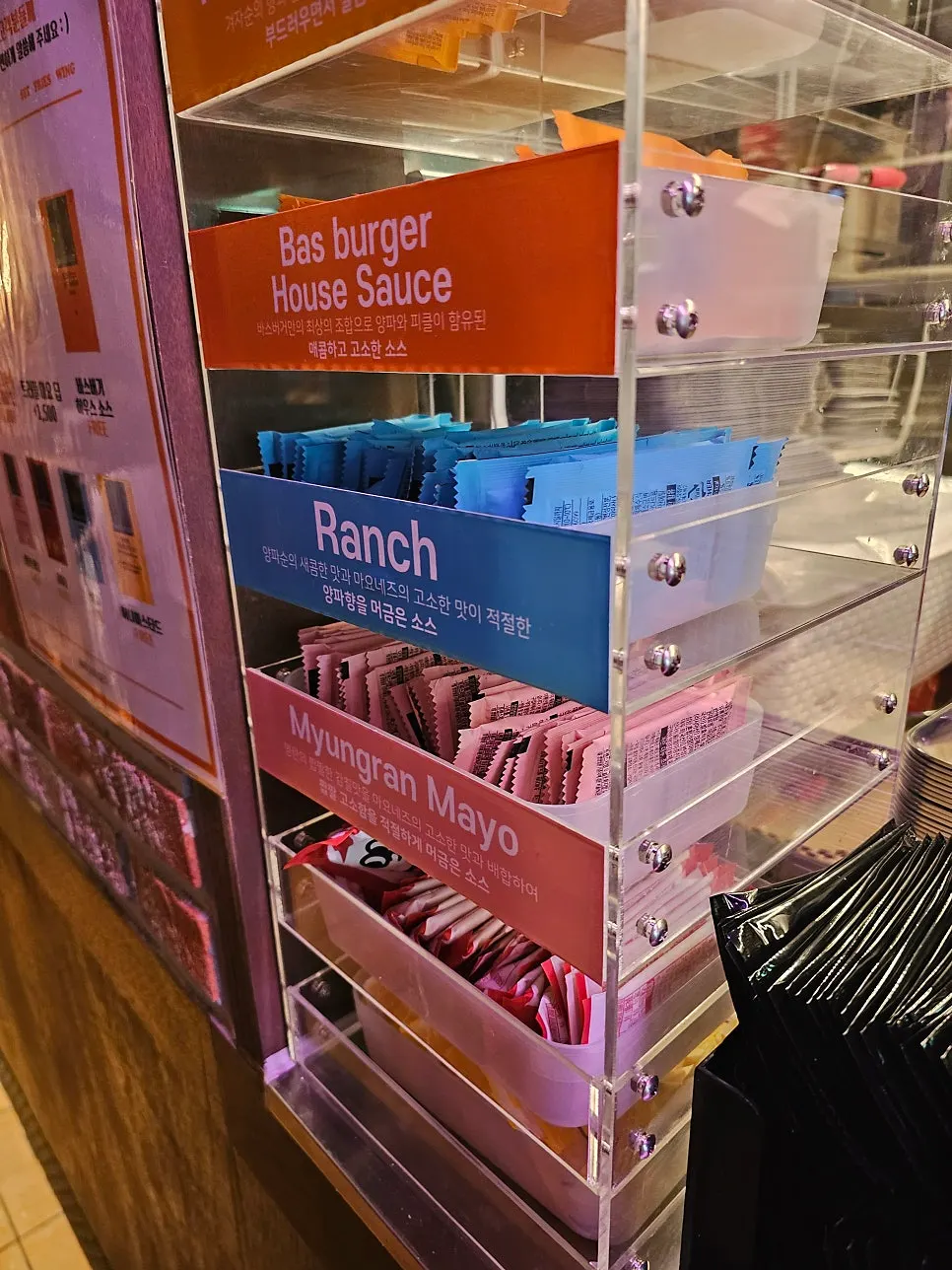 View of the restaurant near the counter