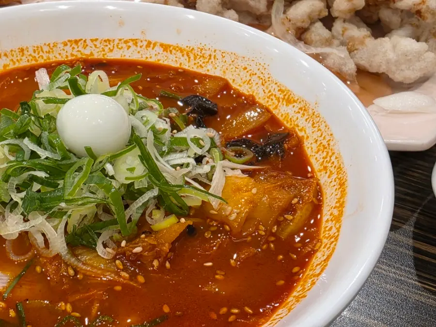 Jjamppong made with sujebi instead of noodles