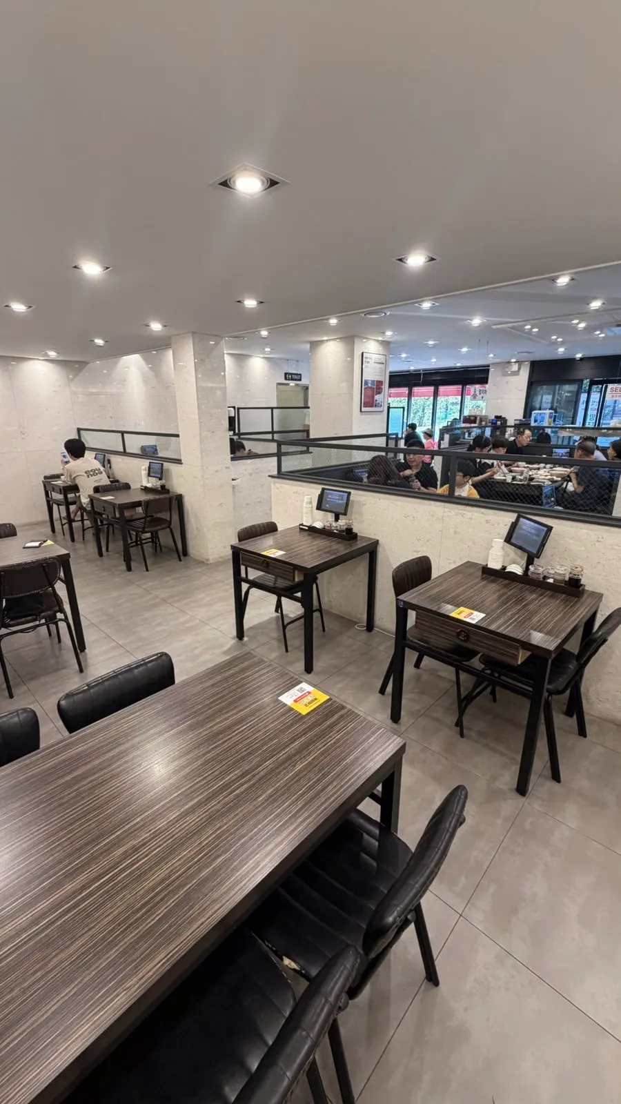 Order tablet installed at the table