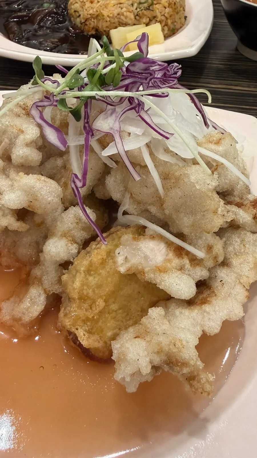Crispy-battered sweet rice tangsuyuk