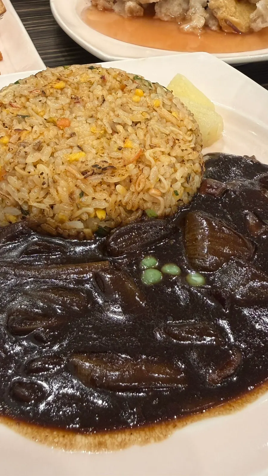 Crab fried rice with jjajang sauce