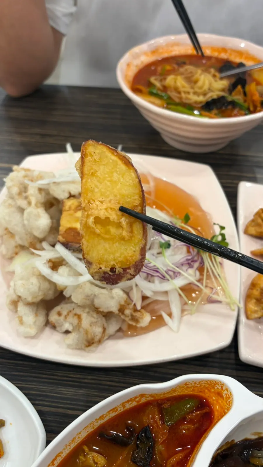 Cross-section of a thick piece of tangsuyuk meat
