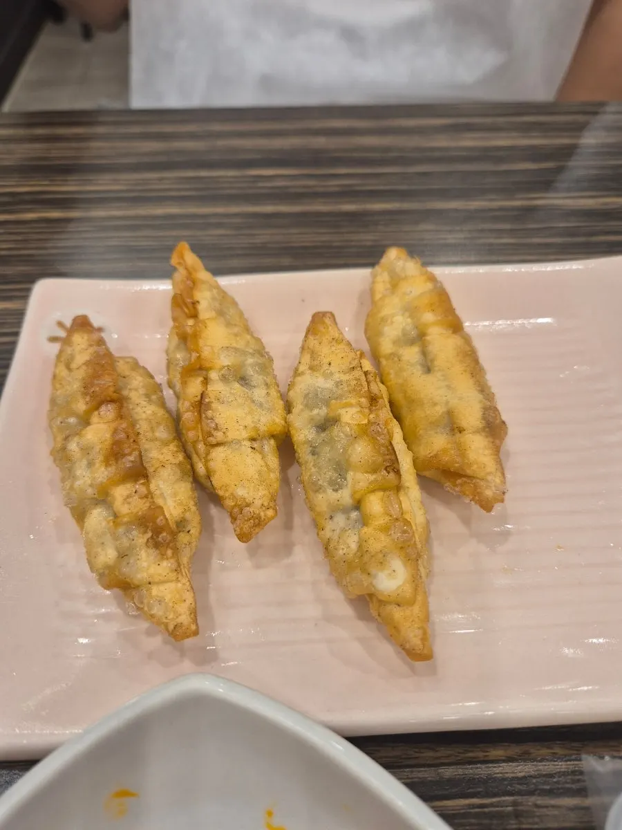 사이드로 주문한 군만두 접시