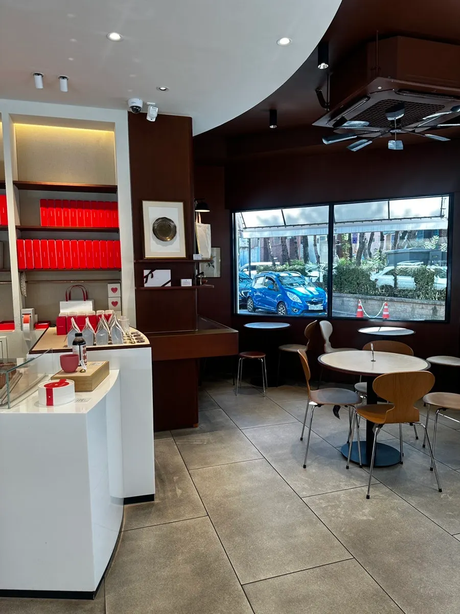 Cozy interior decor of the café