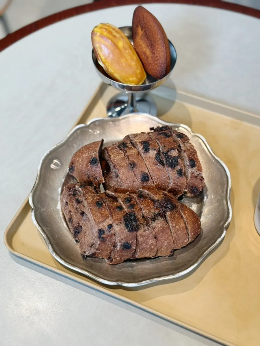 Remangdore's chocolate baguette cut in half