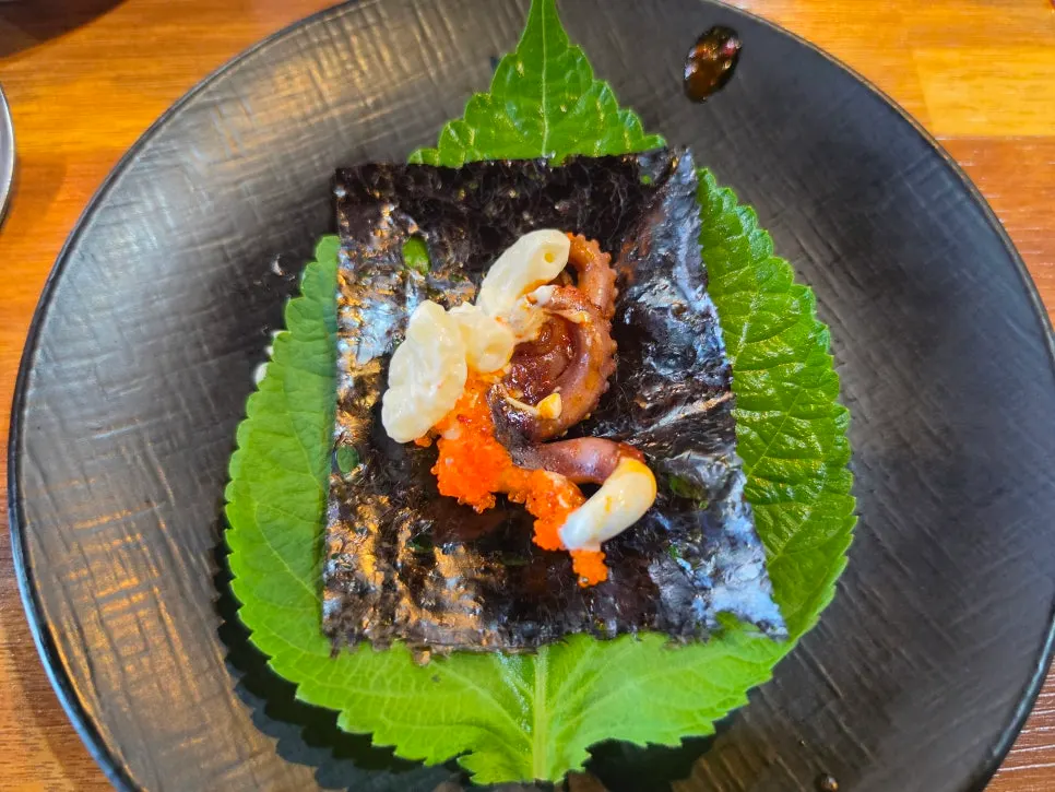 炒得恰到好處的整份章魚鐵板