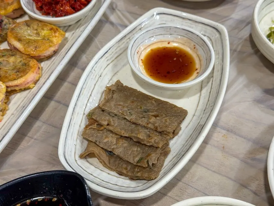 Chewy buckwheat pancake side dish