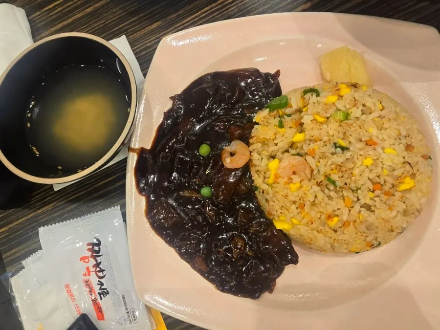 Egg soup chosen alongside the fried rice