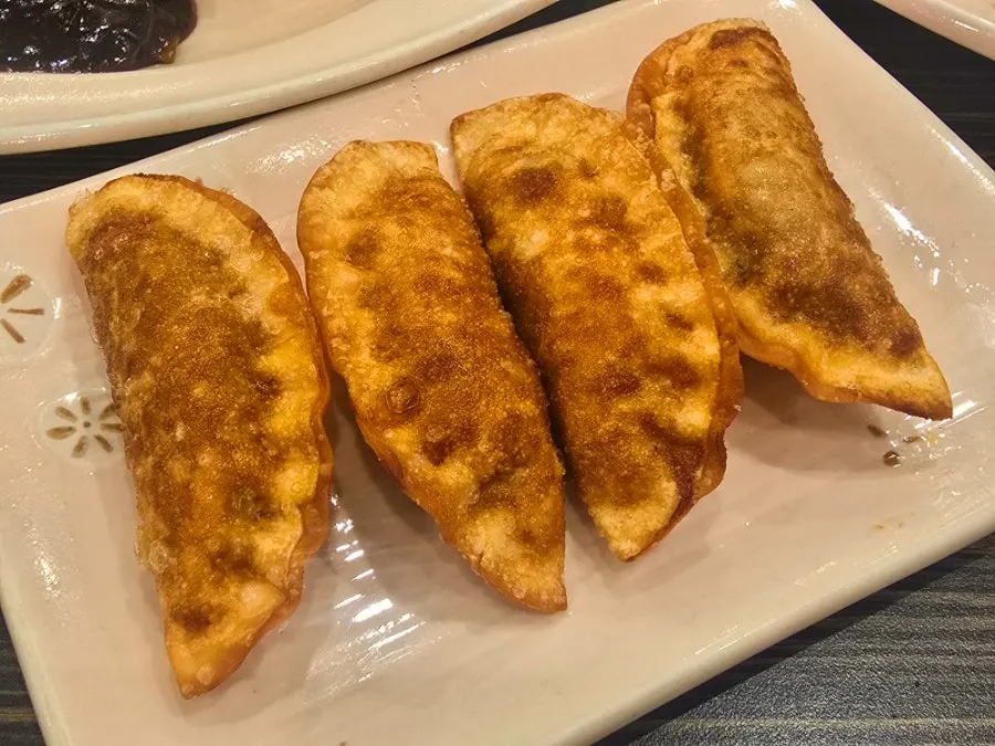 A plate of taster fried mandu