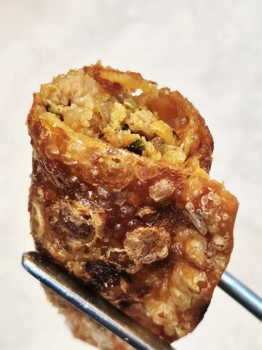 Crisp fried dumplings served as a side