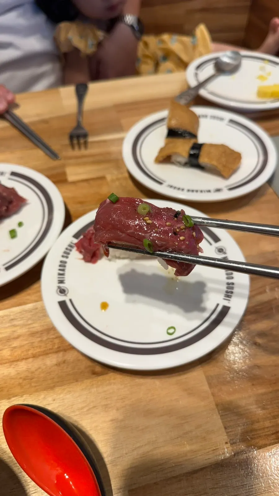 Sushi plates picked as recommended menu items