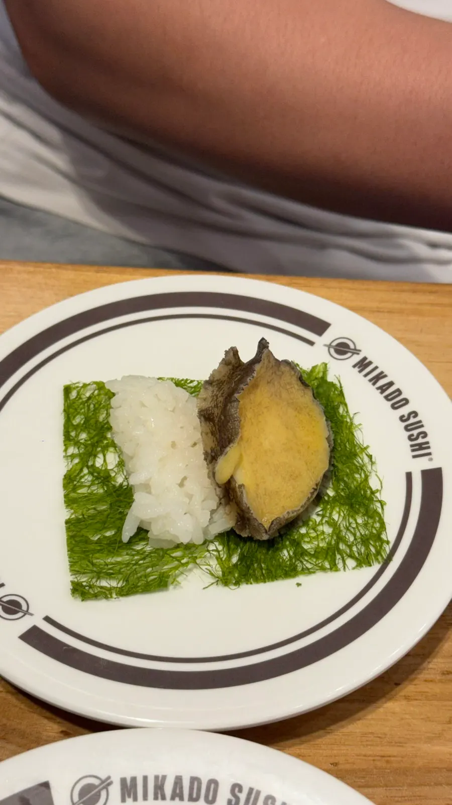 Eel sushi coated in teriyaki sauce