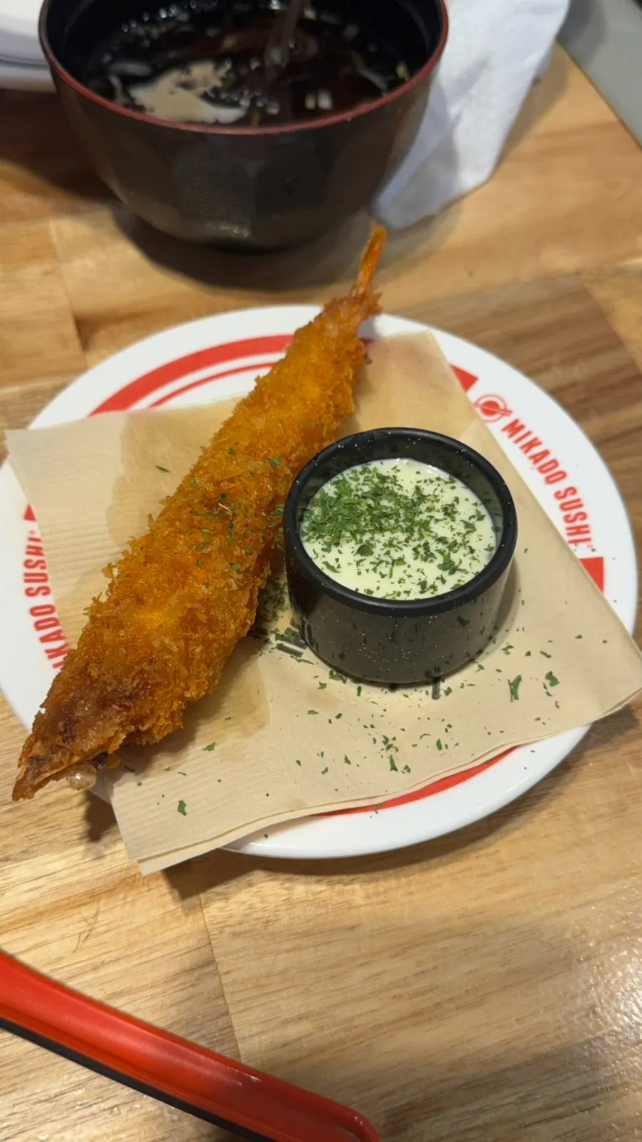 Crispy fried shrimp tempura