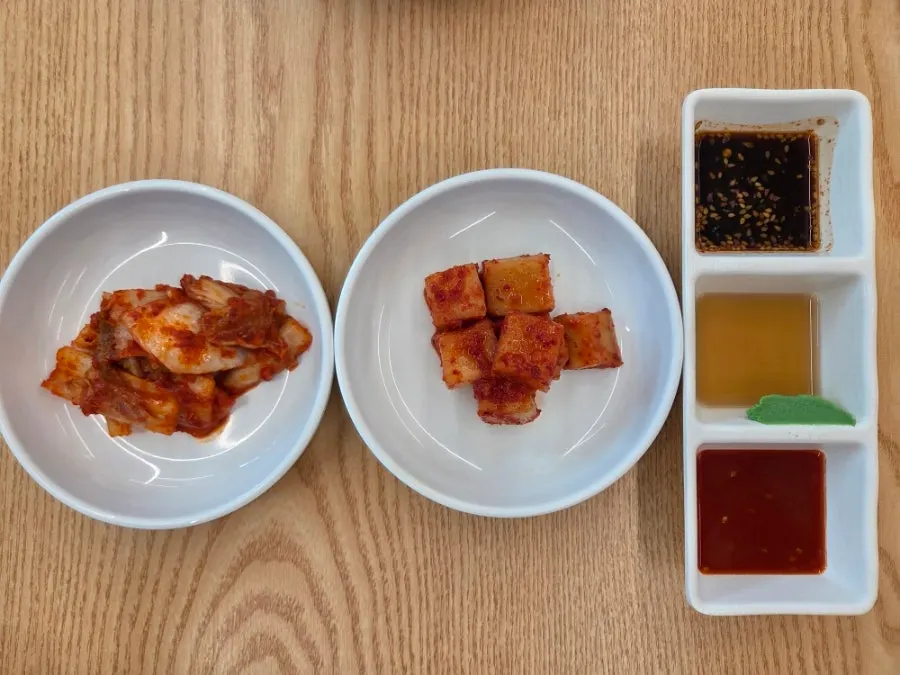 Basic side dishes set on the table