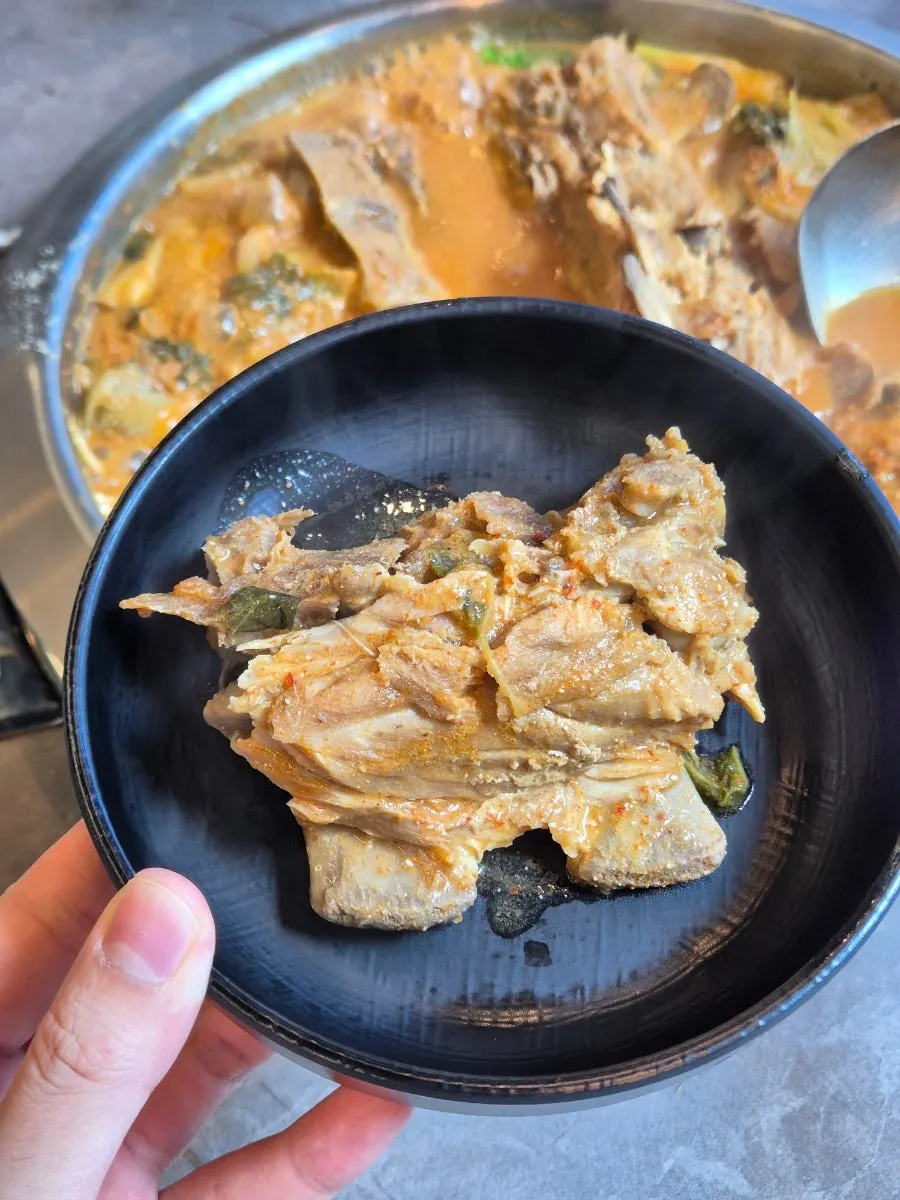 Gamjatang with rich pork-bone broth