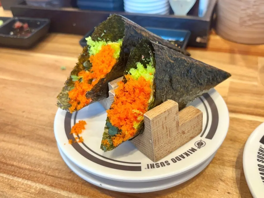 A plate of beef yukhoe sushi
