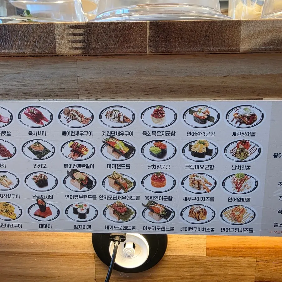 Sushi pedido mediante la tablet