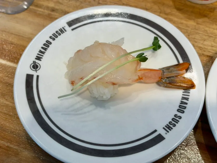 Sweet, un-fishy shrimp sushi