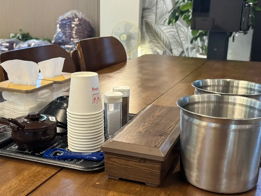 Dining table set with the basics
