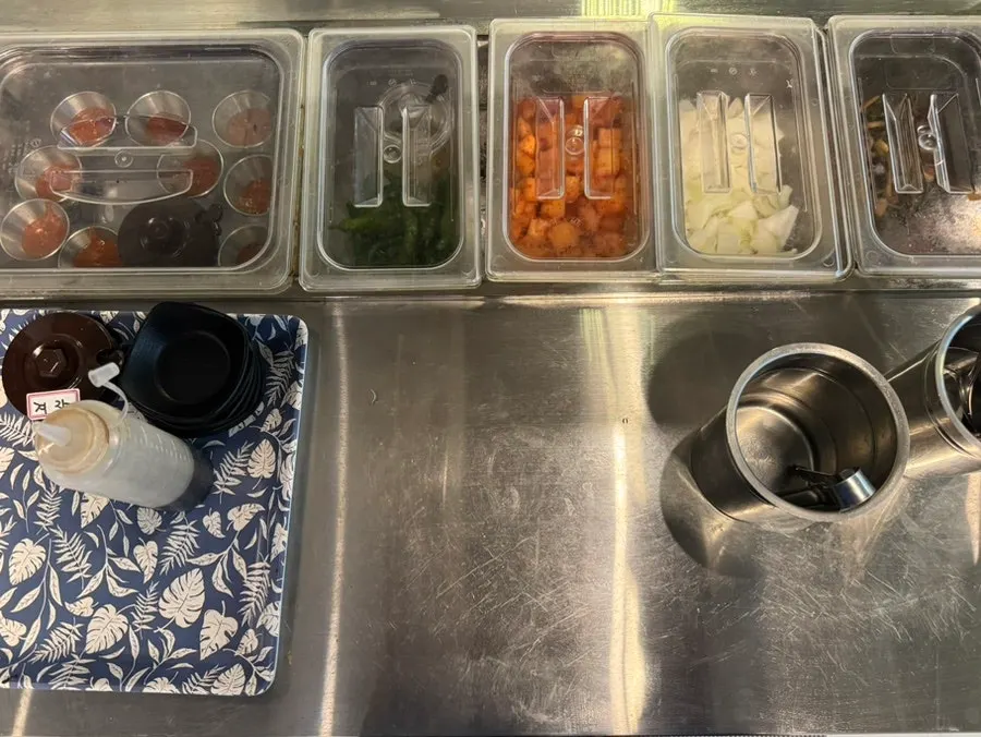 Kkakdugi and self-service bar setup