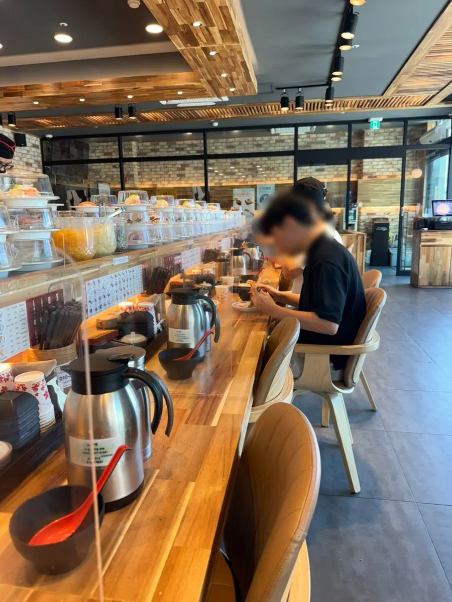 Seating inside Mikado Sushi