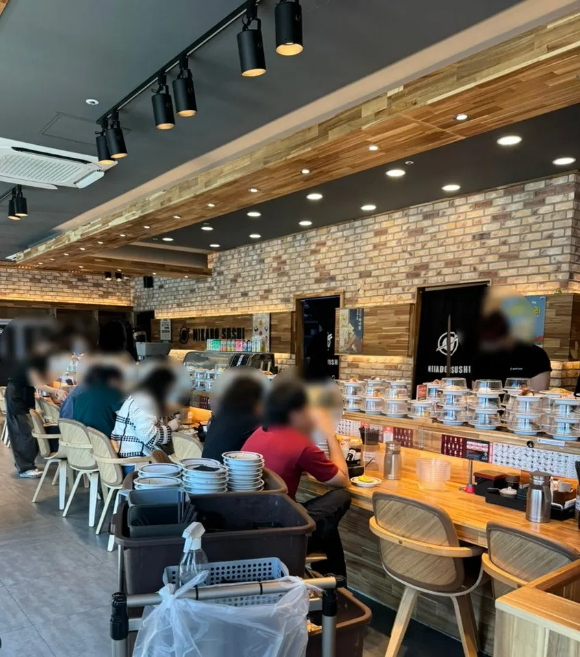 Seating inside Mikado Sushi