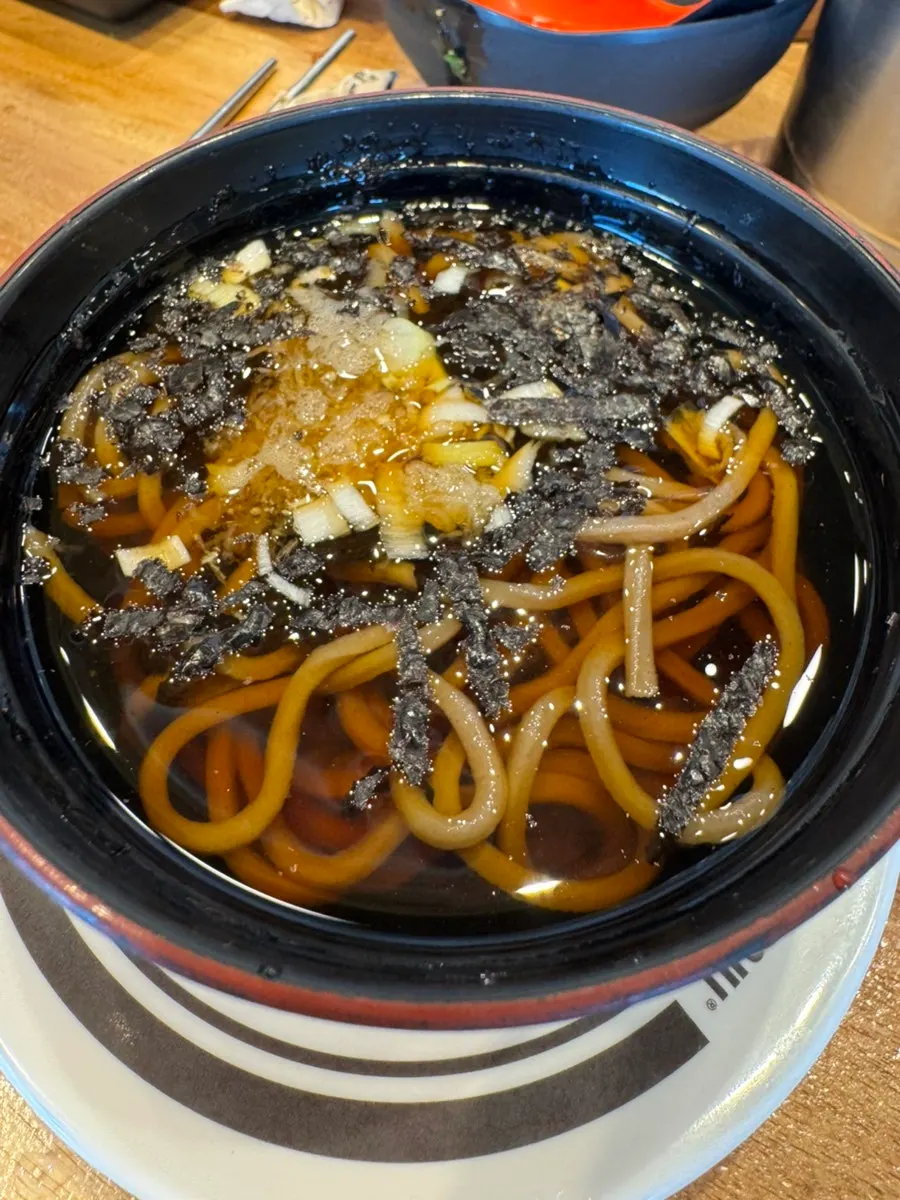 Buckwheat soba ordered after sushi