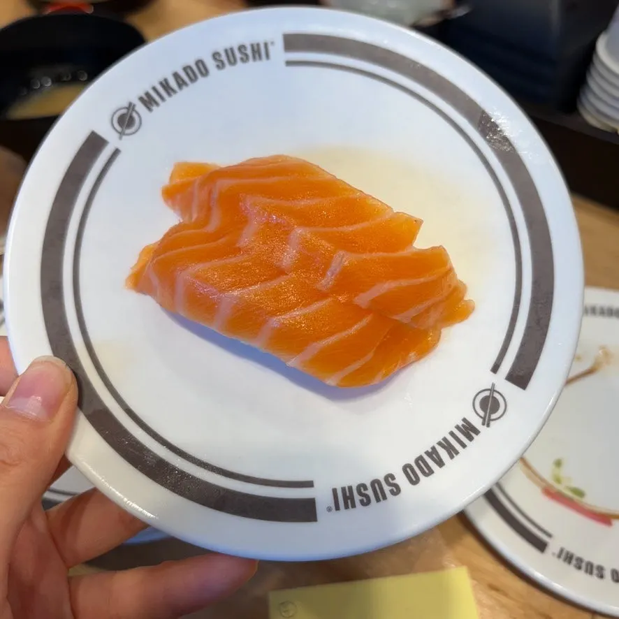 Plate of beef sashimi sushi