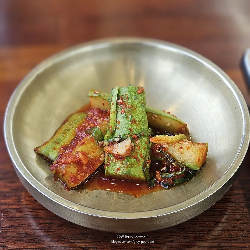Cucumber kimchi side dish