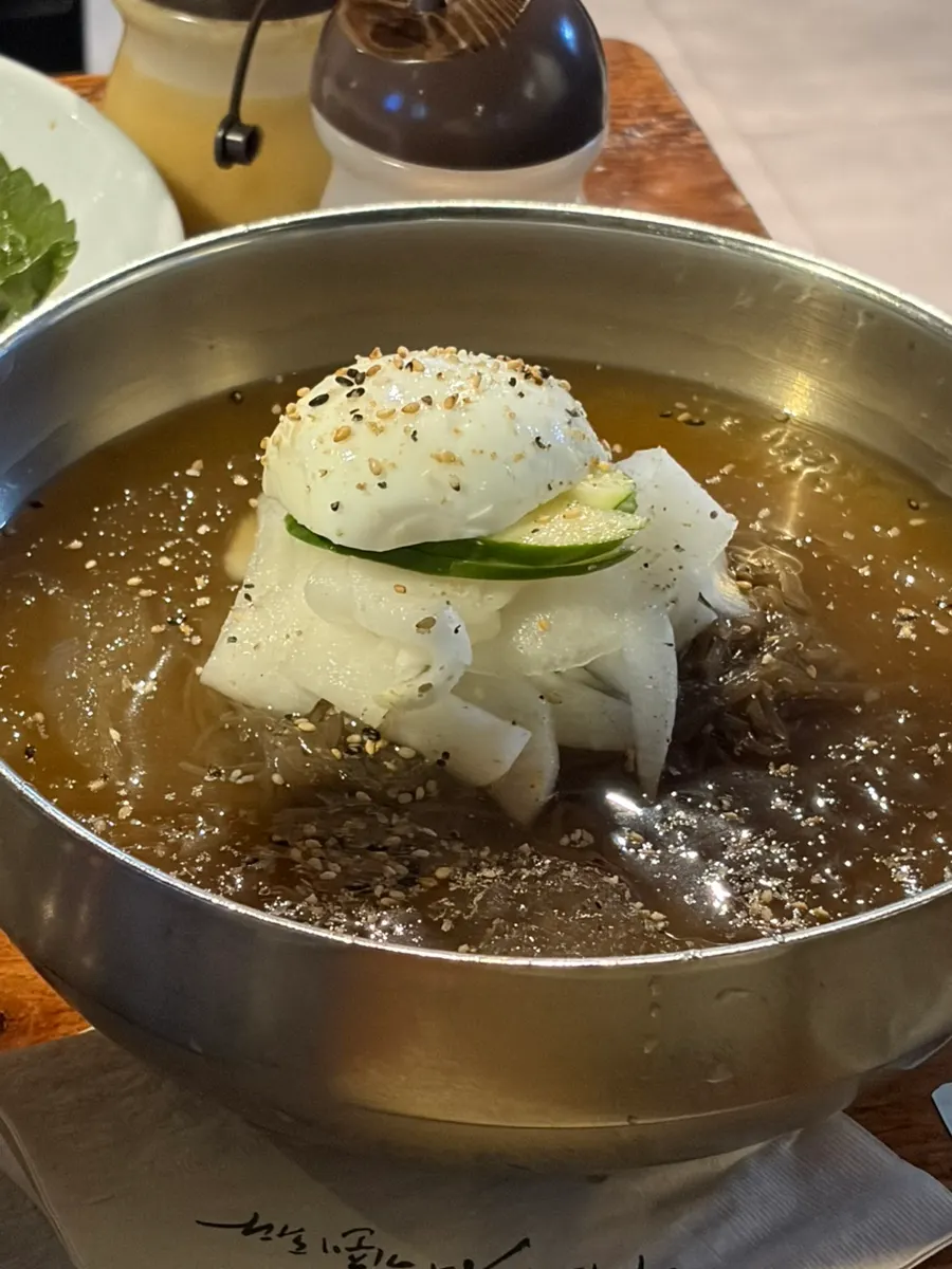 살얼음 올라간 물냉면