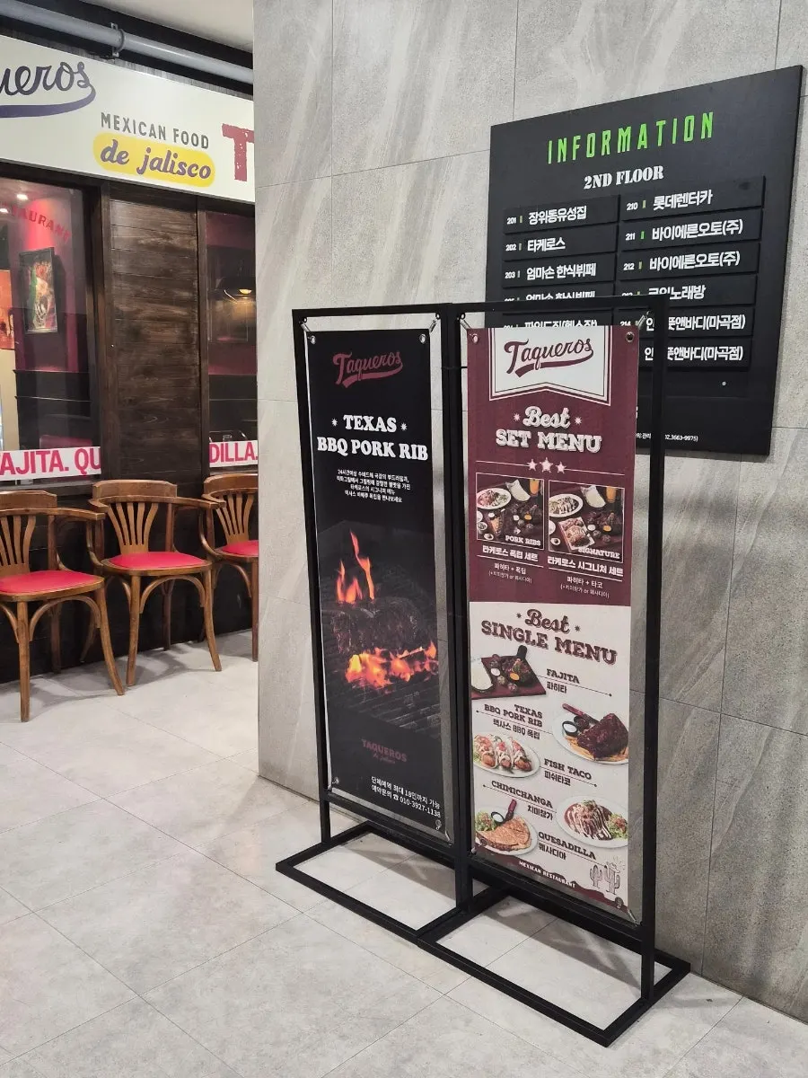 Interior of Taqueros with South American-style decor items