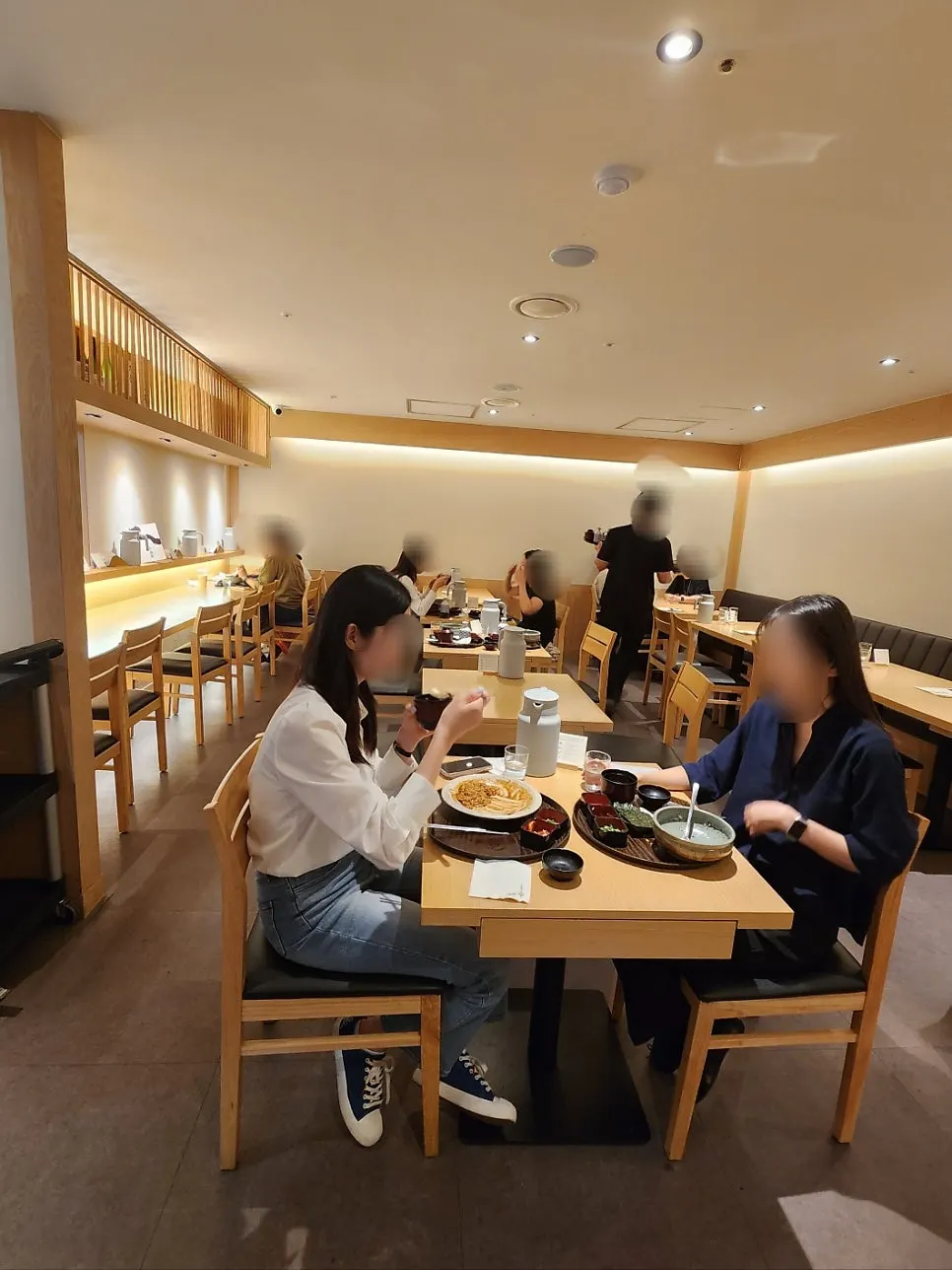 Inside one of Tawa's private rooms where you can close the door to eat