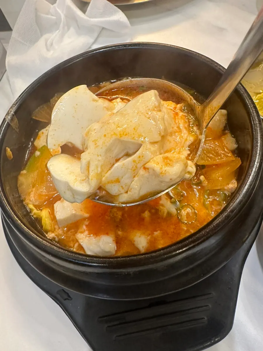 Complimentary soft tofu stew