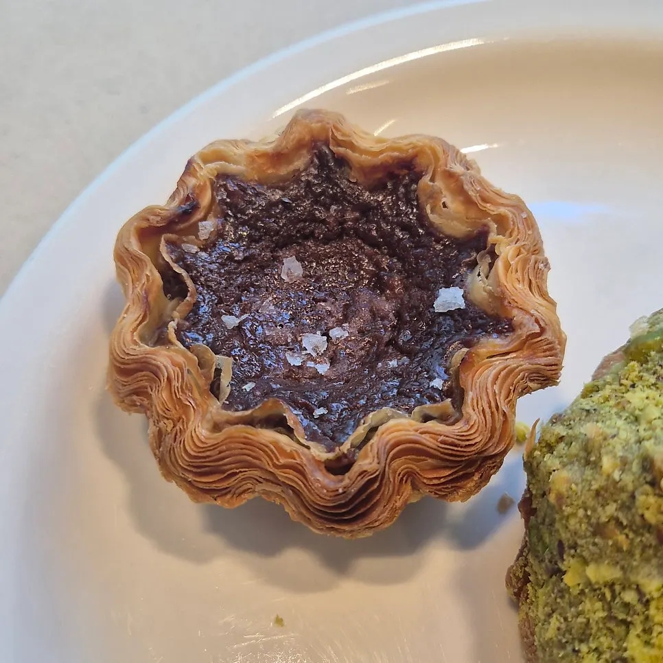 Croissant with pistachio spread