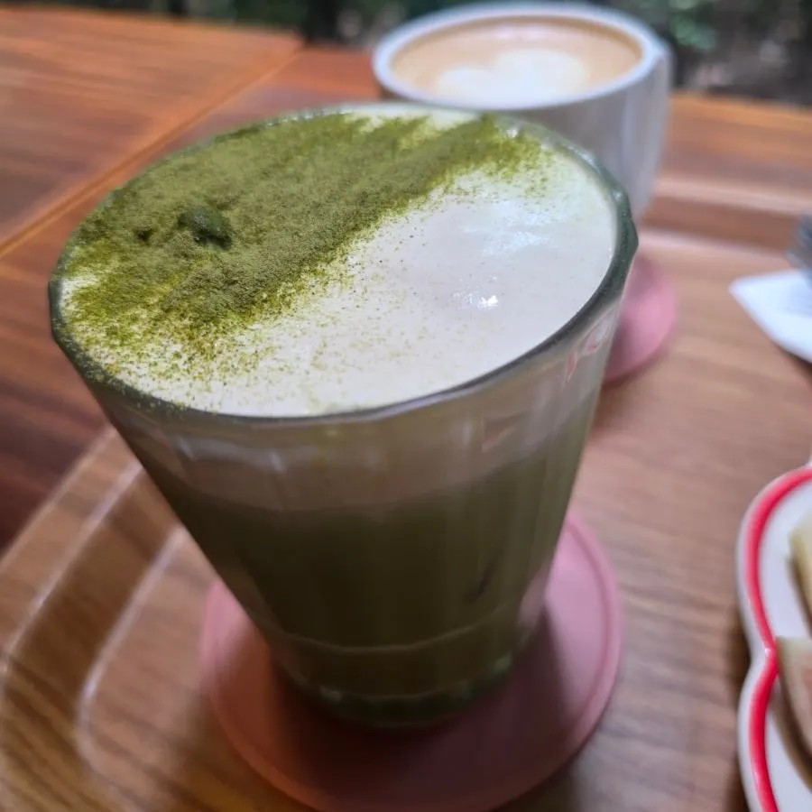 Hot latte with heart latte art