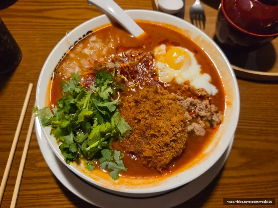 Tantan beef cutlet ramen and tomato ramen