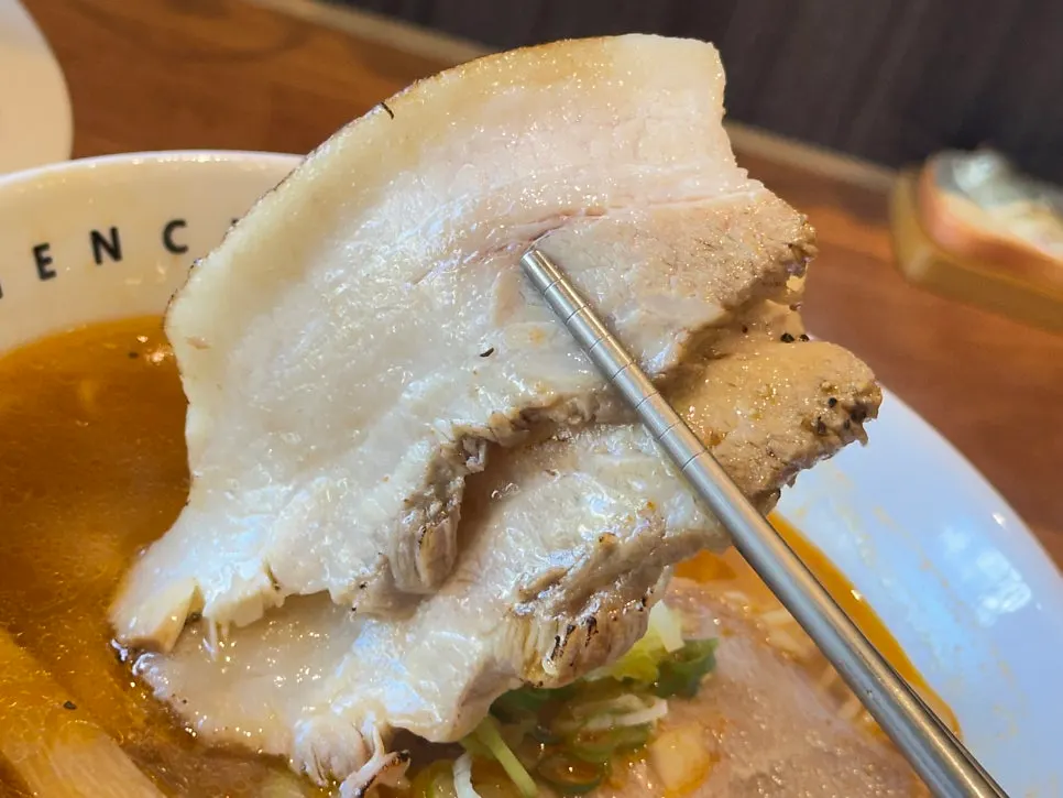 Shio ramen with extra pork belly chashu and menma