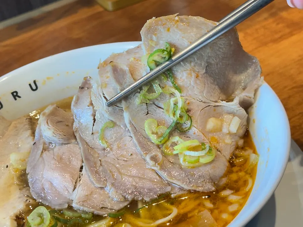 Chicken broth shio ramen ordered spicy