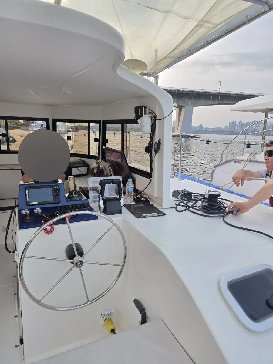 The yacht viewed before boarding