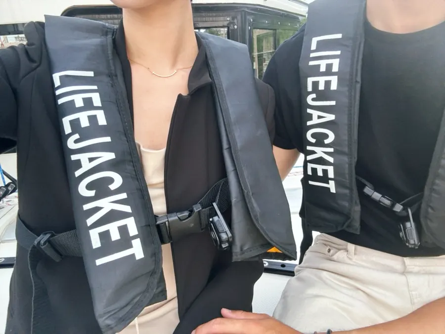 Outdoor yacht seating in the Han River breeze