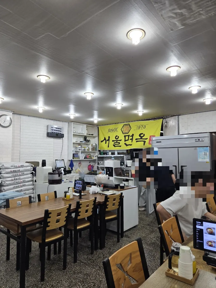 Inside Seoul Myeonok on a weekday evening