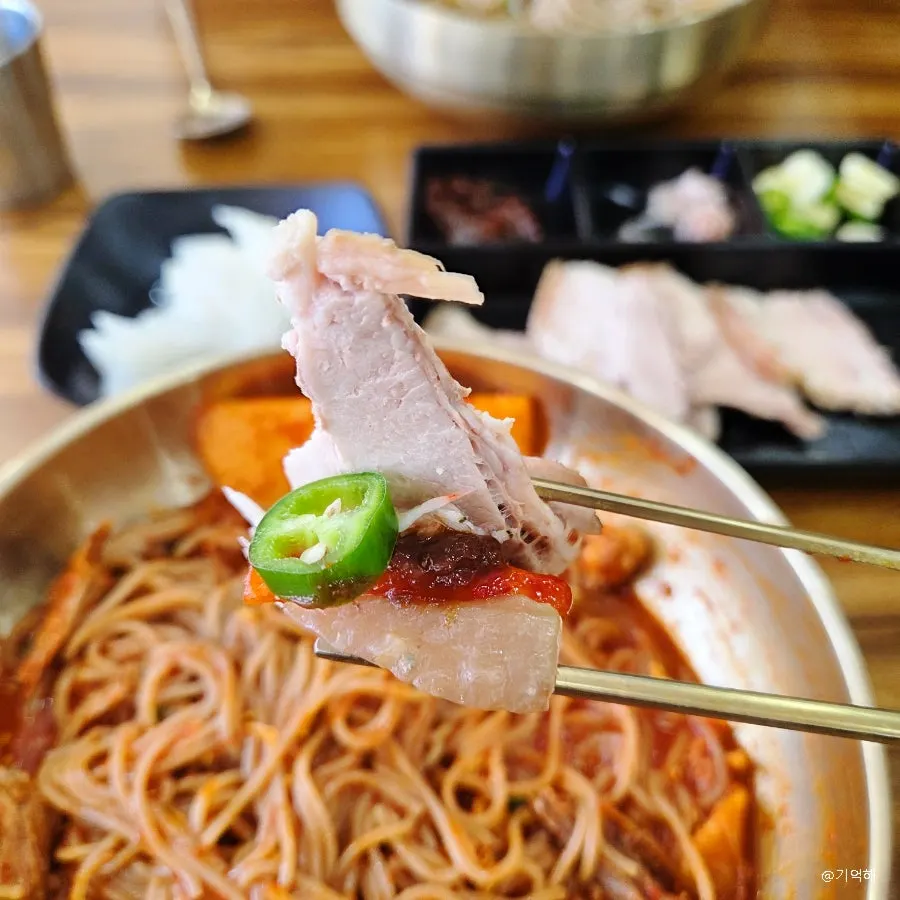 A tender, well-boiled piece of pork belly