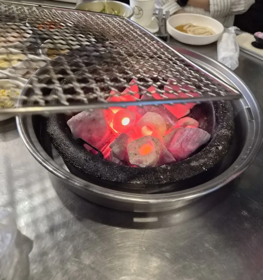 Plate of meat served as the couple set