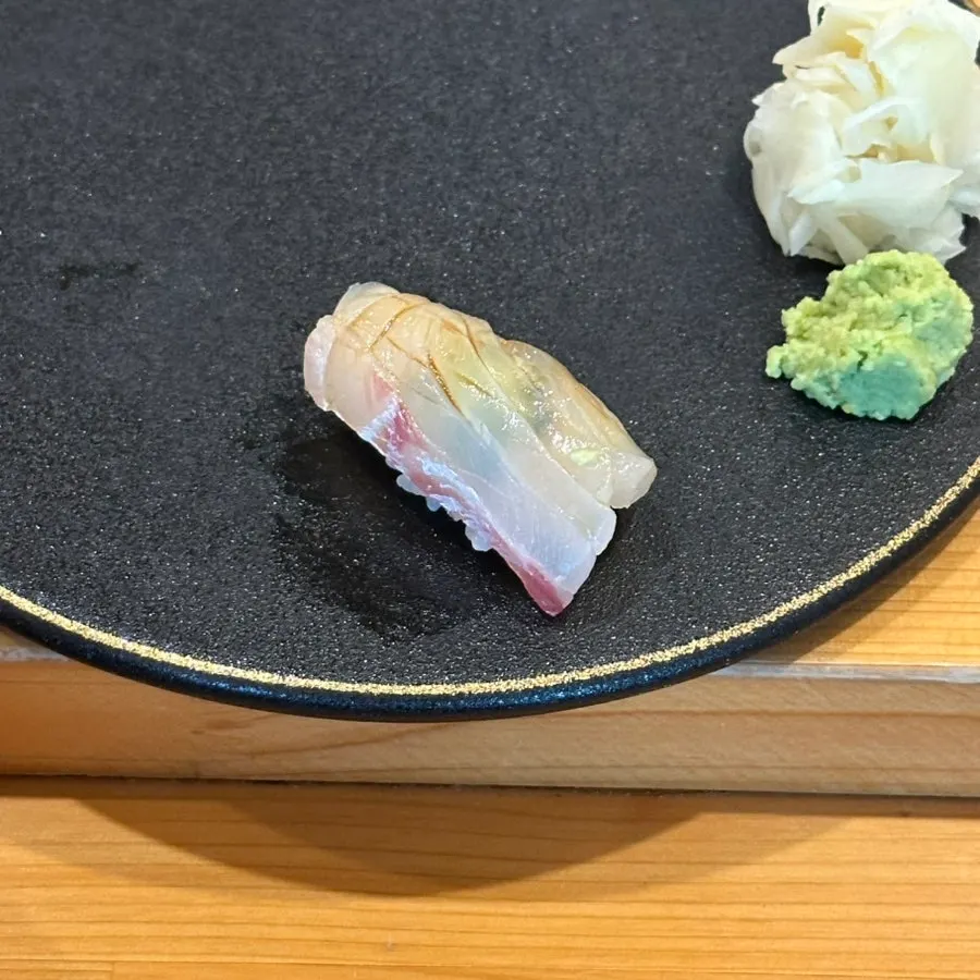 Wild red sea bream sushi